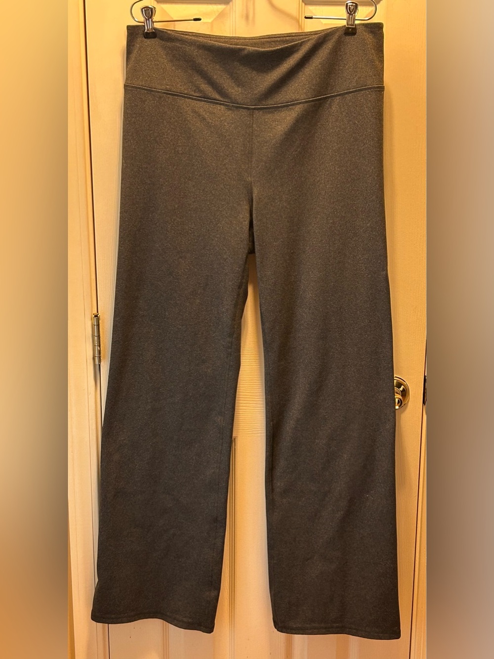 TEK GEAR Shapewear Yoga Pants W’s XL Gray High Rise Waistband w Compression